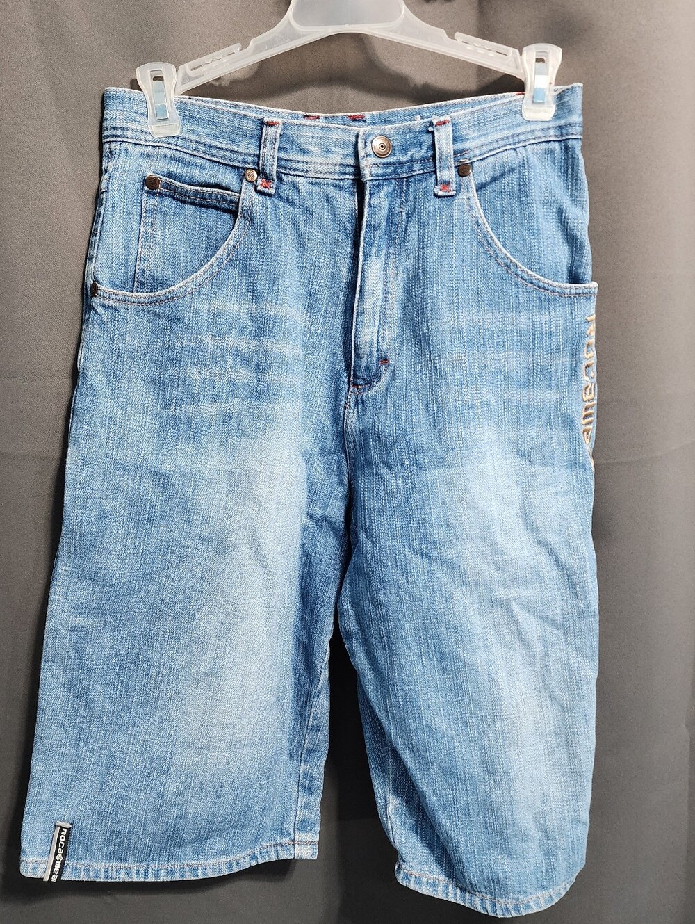 Vintage Y2K  Rocawear Streetwear Baggy Bermuda Denim Jorts Girls Size 14